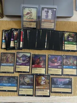 Disney Lorcana TCG Job Lot 100 Cards + Uncommon And Foil Rare Pluto And Lucky MT - Image 1