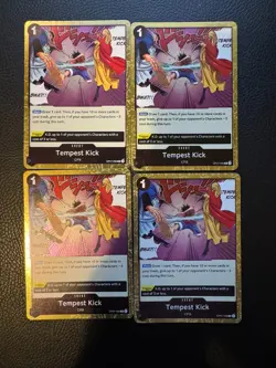 OP07-096 Tempest Kick 500 Years Into The Future Playset X4! One Piece Card Game - Image 1