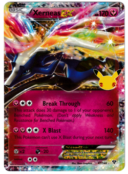 XERNEAS EX 97/146 RARE HOLO Celebrations Classic Collection Pokemon Card NM - Image 1
