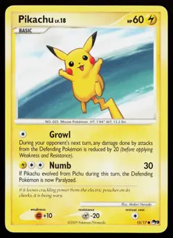 Pikachu 15/17 Common POP Series 9 Pokemon Card - Image 1