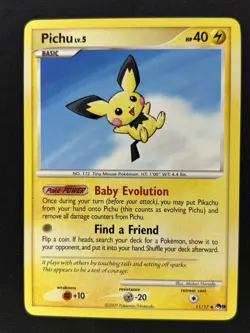 Pichu 11/17 - POP Series 9 - Uncommon - Pokemon Card - LP - Image 1
