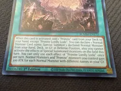 Primite Lordly Lode BLMM-EN172 Secret Rare 1st Edition Yu-Gi-Oh! - Image 2