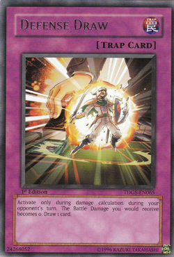 Yugioh Defense Draw TDGS-EN065 Rare 1st Ed VLP - Image 1