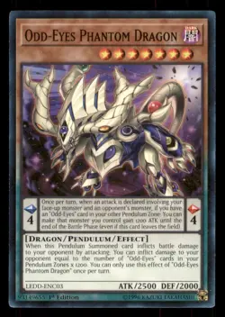 Yugioh Odd-Eyes Phantom Dragon #LEDD-ENC03 Legendary Dragon Decks LP - Image 1