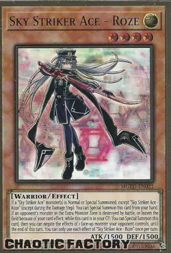 YUGIOH MGED-EN021 Sky Striker Ace - Roze Premium Gold Rare 1st Edition NM - Image 1