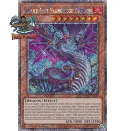 Yugioh! 1x Snake-Eyes Flamberge Dragon RA03-EN033 Platinum Secret Rare 1st Ed NM - Image 1