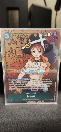 OP:TCG Nami (Alternate Art) OP02-036 Paramount War Foil Green Card - Image 1