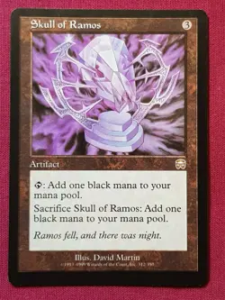 Magic The Gathering MERCADIAN MASQUES SKULL OF RAMOS artifact card MTG - Image 1
