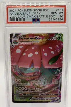 Venusaur VMAX SWSH102 SWSH: Sword & Shield Promo Cards Holo PSA 10 - Image 1