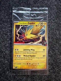 Pokemon Team Rocket’s Zapdos GameStop Stamped Destined Rival Promo Card SEALED - Image 1