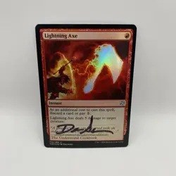Lightning Axe Card Signed By Dan Scott Magic The Gathering, Artist Proof - Image 1