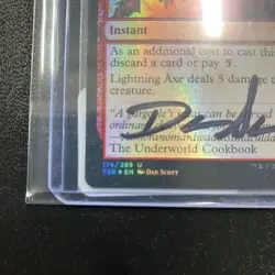 Lightning Axe Card Signed By Dan Scott Magic The Gathering, Artist Proof - Image 3