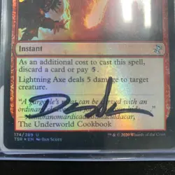 Lightning Axe Card Signed By Dan Scott Magic The Gathering, Artist Proof - Image 4