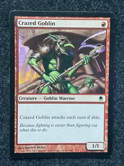 Crazed Goblin MTG Magic the Gathering Card MP Moderately Played DST - Image 1