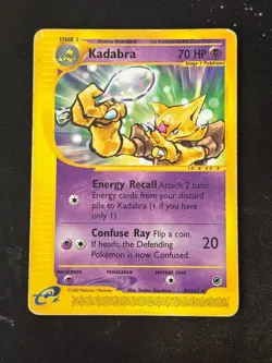 Kadabra 84/165 Pokemon Expedition E Reader Series Vintage Card TCG MP 2002 - Image 1