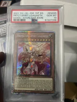 Yugioh Protecting Spirit Loagaeth 1st Edition Dama-EN025 Starlight Rare PSA 10 - Image 1
