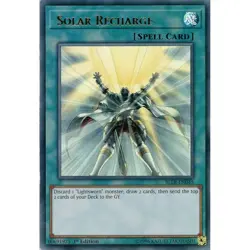 YUGIOH Solar Recharge BLLR-EN045 Ultra Rare 1st Edition NM - Image 1