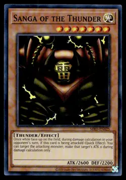 Yugioh Metal Raiders 25th Anniv Ed #MRD-EN025 Sanga of the Thunder Super Rare NM - Image 1