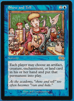 Show and Tell Urza's Saga PLD Blue Rare MAGIC MTG CARD (ID# 497733) ABUGames - Image 1
