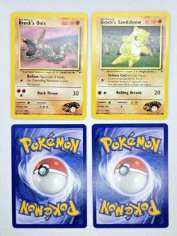 NM Vintage Gym Hero WOTC Pokemon Cards Brock's lot(4): Onix, Vulpix, Sandshrew - Image 3