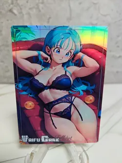 Bulma DBZ Trading Card Waifu Goddess Story Anime Girl holo Karte Manga Full Art - Image 1