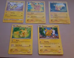 5 X POKEMON TCG CARDS - S&M AND XY EXPANSIONS - 5 X PIKACHU NM - BARGAIN!!! - Image 1