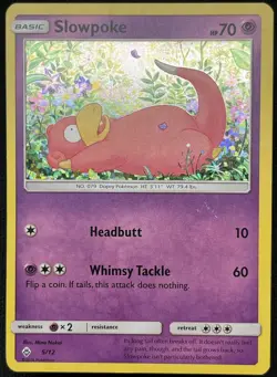 Slowpoke 5/12 Pokemon Card McDonalds Promo Confetti Holo 2018 LP - Image 1