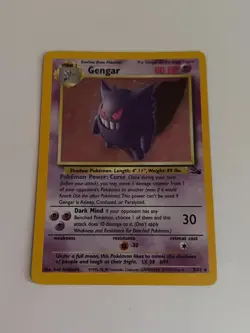 MP Gengar 5/62 Fossil Holo Pokemon Card TCG Vintage - Image 3
