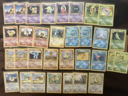 Base Set Vintage WOTC Pokemon Cards - LOT - Every Card In Photo! - Image 1