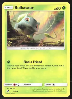 Bulbasaur 1/18 Detective Pikachu Holo Pokemon Card - Image 1