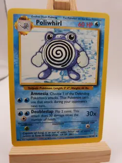Pokemon Uncommon Card : Poliwhirl 38/102 (Base Set) - Image 1