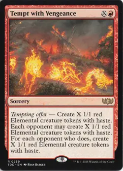 Tempt with Vengeance Commander: Tarkir: Dragonstorm Non-Foil Near Mint or Better - Image 1