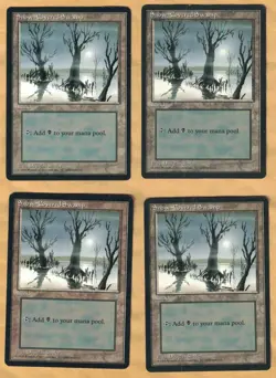 4x Snow-Covered Swamp (Ice Age, English, 1995) MTG 4 LP - Image 1