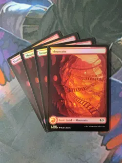 Foil Full Art Mountain 0265 x 4 | 7% Off 2+ | Wilds of Eldraine | NM | MTG - Image 1