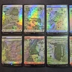 10x Full Foil Art Set Basic Lands - Lord of the Rings - MTG Magic the Gathering - Image 2