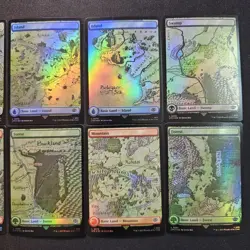 10x Full Foil Art Set Basic Lands - Lord of the Rings - MTG Magic the Gathering - Image 3