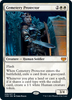 1 x Cemetery Protector - Foil - Innistrad: Crimson Vow - Light Play - MTG - Image 1