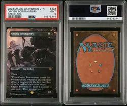 PSA 9 - MTG Lord of the Rings R 0433 LTR Orcish Bowmasters FOIL Borderless Rare - Image 3