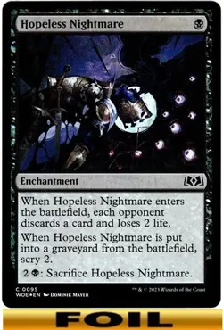1x - Hopeless Nightmare - FOIL - Wilds of Eldraine - UC NM MTG - Image 1