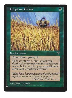 Magic the Gathering- Elephant Grass, The List Reprints (VIS) Uncommon NM - Image 1