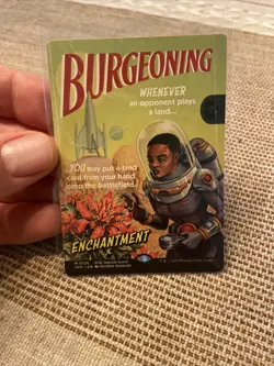 Borderless Burgeoning MTG Card - EOE Special Guest Showcase - Image 1