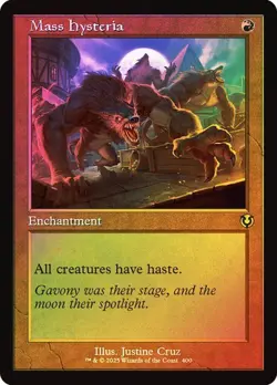 Mass Hysteria (Retro Frame FOIL) - INR - Rare - Magic MTG Pack Fresh - Image 1