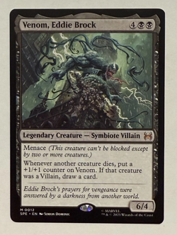 MTG SDCC 2025 Exclusive Black Spider-Man Welcome Deck with Venom, Eddie Brock - Image 1
