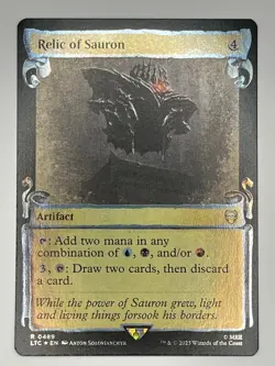 MTG Relic of Sauron Foil Showcase Scrolls LTC #489 Lord of the Rings Magic - Image 1