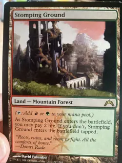 Magic the Gathering Stomping Ground Gatecrash Regular Rare Land Card - Image 1