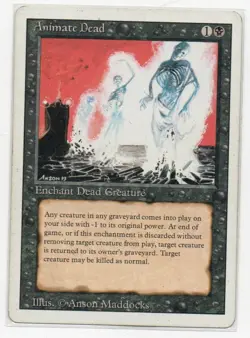 MTG: Revised Edition: Animate Dead: Lightly Played Condition - Image 1