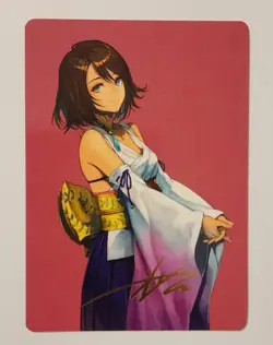 Mtg Final Fantasy Yuna, Hope Of Spira Gold Signature Stamped Art Series NM - Image 1