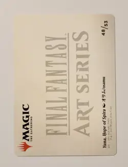 Mtg Final Fantasy Yuna, Hope Of Spira Gold Signature Stamped Art Series NM - Image 2