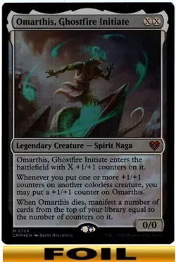 1x - Omarthis, Ghostfire Initiate - FOIL - Commander Masters - NM MTG - Image 1
