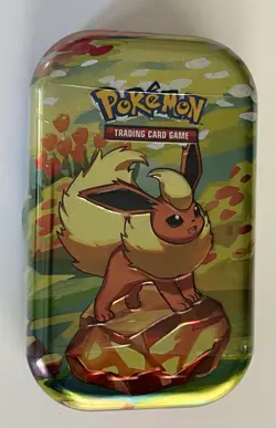 Pokemon TCG Prismatic Evolutions Mini Tin Flareon New Sealed - Image 2